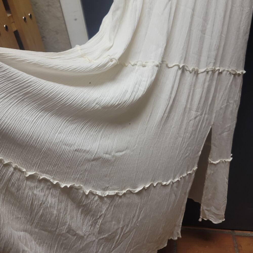 No Comment Plus Cream Lace Tiered Maxi Dress Boho Cottagecore French Country 2X - Picture 4 of 9